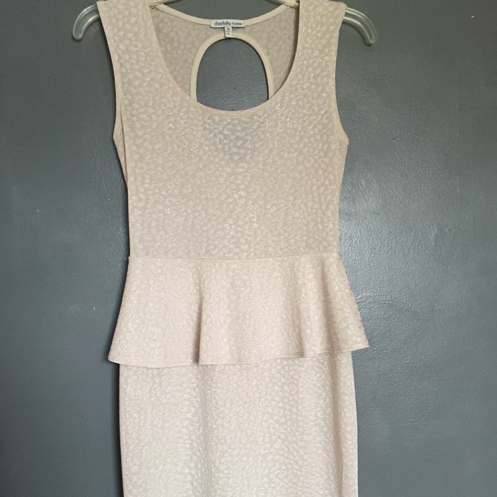 Beige mini dress